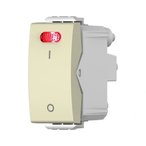 מפסק דו קוטבי כולל לד אדום 1 מודול SWITCH  קרם