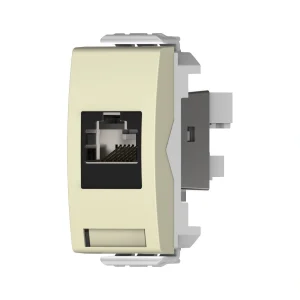 שקע מחשב RJ45 CAT 5E SWITCH  קרם
