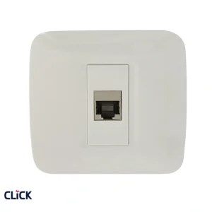 שקע למחשב RJ-45 CLICK לבן